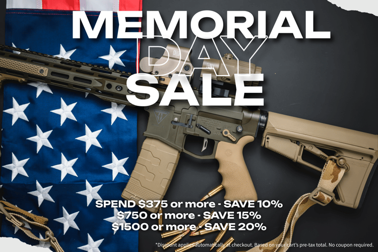 Memorial Day Sale - Spend $375 or more, get 10% off; $750 or more, get 15% off; $1500 or more, get 20% off